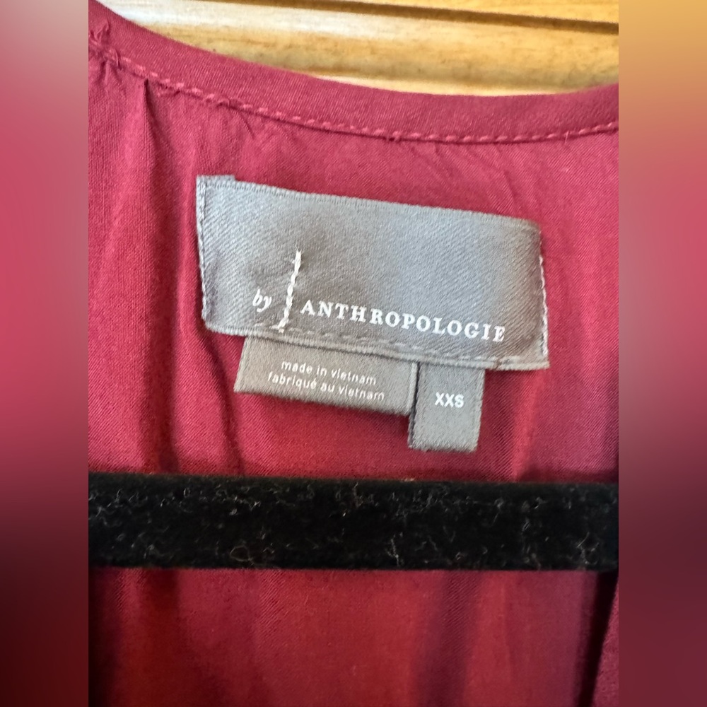 Like New the Somerset Sating Anthropologie Deep Red Maxi Dress - Picture 5 of 5